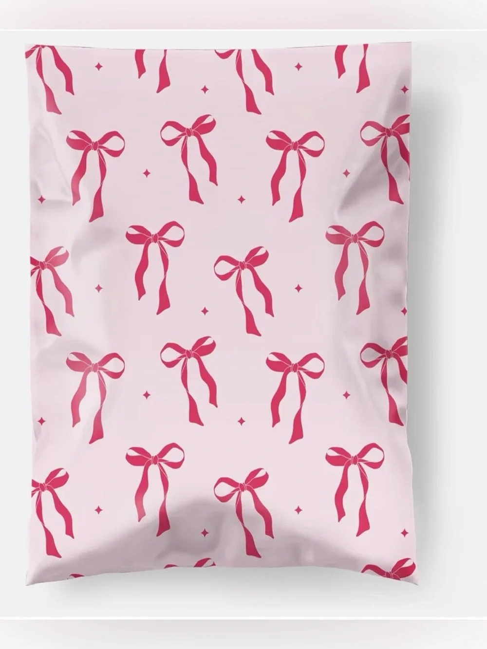 Fuxury Poly Mailers 14.5x19 Inch 10 Pcs- Pink Bows Polymailers New - Picture 5 of 5